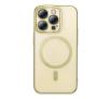 Etui Baseus Glitter Magnetic do iPhone 14 Pro złote + szkło hartowane