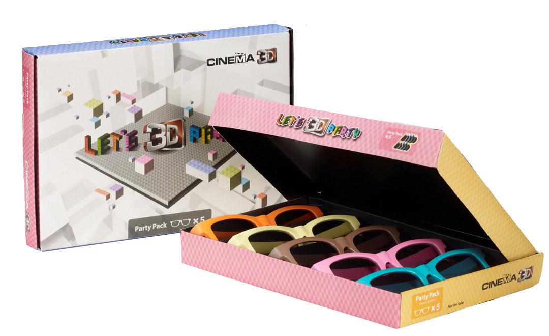 Aktywne okulary 3D LG Cinema 3D Party Pack (ramka błyszcząca)