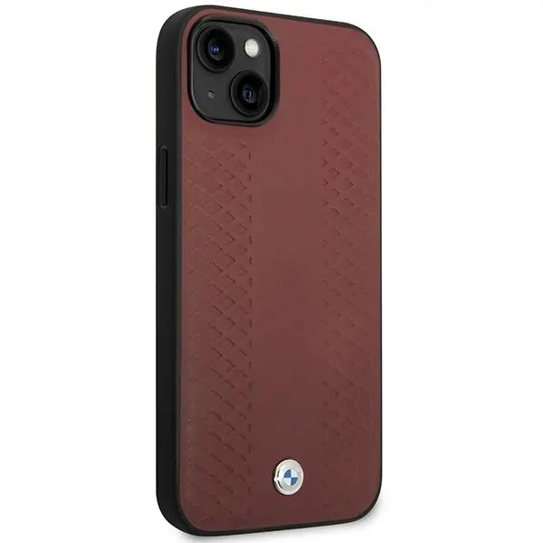 Etui BMW Leather Diamond Pattern BMHCP14S22RFGR do iPhone 14