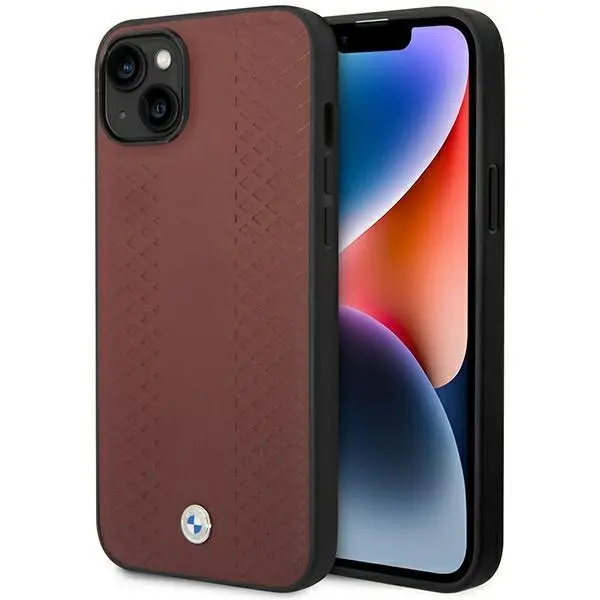 Etui BMW Leather Diamond Pattern BMHCP14S22RFGR do iPhone 14