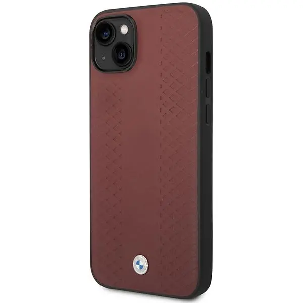 Etui BMW Leather Diamond Pattern BMHCP14S22RFGR do iPhone 14