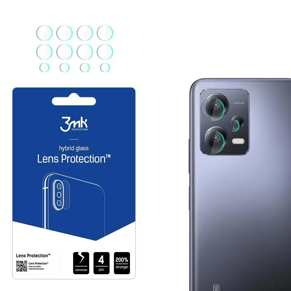 Szkło hybrydowe 3mk Lens Protection do Xiaomi Redmi Note 12 Pro