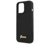 Etui Guess Silicone Script Gold Logo MagSafe GUHMP13XLSLMGBK do iPhone 13 Pro Max