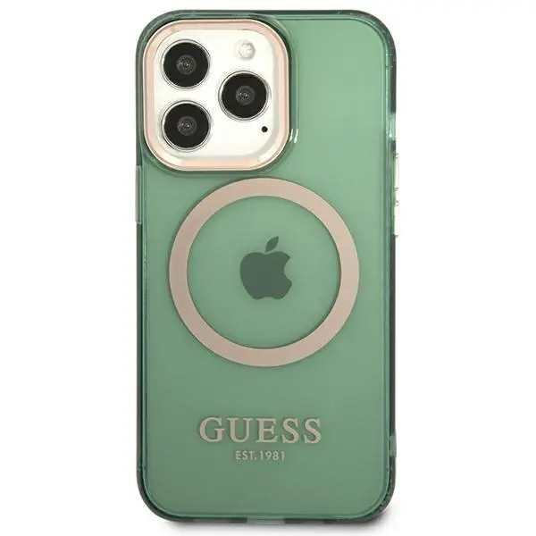 Etui Guess Gold Outline Translucent MagSafe GUHMP13LHTCMA do iPhone 13 Pro / 13