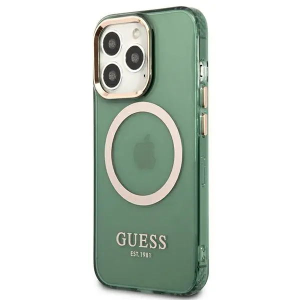 Etui Guess Gold Outline Translucent MagSafe GUHMP13LHTCMA do iPhone 13 Pro / 13