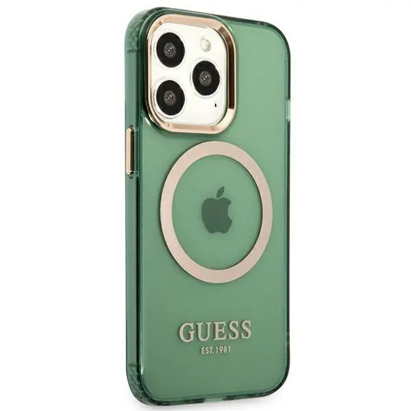 Etui Guess Gold Outline Translucent MagSafe GUHMP13LHTCMA do iPhone 13 Pro / 13