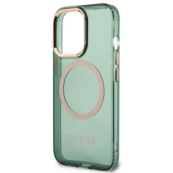 Etui Guess Gold Outline Translucent MagSafe GUHMP13LHTCMA do iPhone 13 Pro / 13