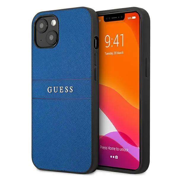 Etui Guess Saffiano Strap GUHCP13SPSASBBL do iPhone 13 mini