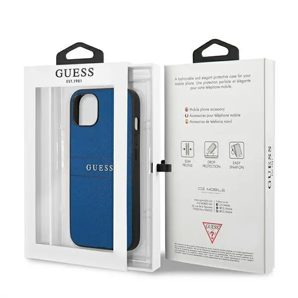 Etui Guess Saffiano Strap GUHCP13SPSASBBL do iPhone 13 mini