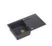 Zlewozmywak Quadron HCQE8650U8_PVDC1 P2O Evan 111 Granitowy Czarny metalik/Miedziany