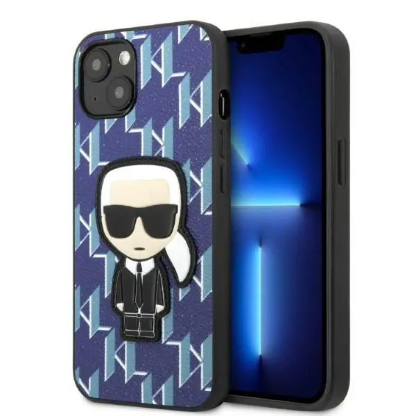 Etui Karl Lagerfeld Monogram Ikonik Patch KLHCP13MPMNIKBL do iPhone 13