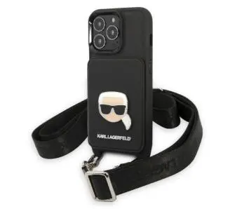 Etui Karl Lagerfeld Saffiano Metal Karl Head KLHCP13LSAKHPK do iPhone 13 Pro / 13