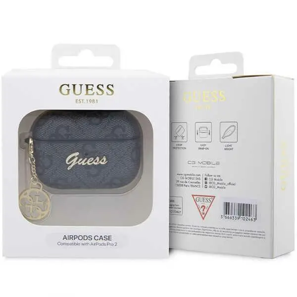 Etui na słuchawki Guess 4G Charm Collection GUAP2G4GSMK do AirPods Pro 2 Czarny