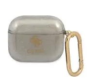 Guess Glitter Collection do AirPods 3 Przezroczysty/Czarny