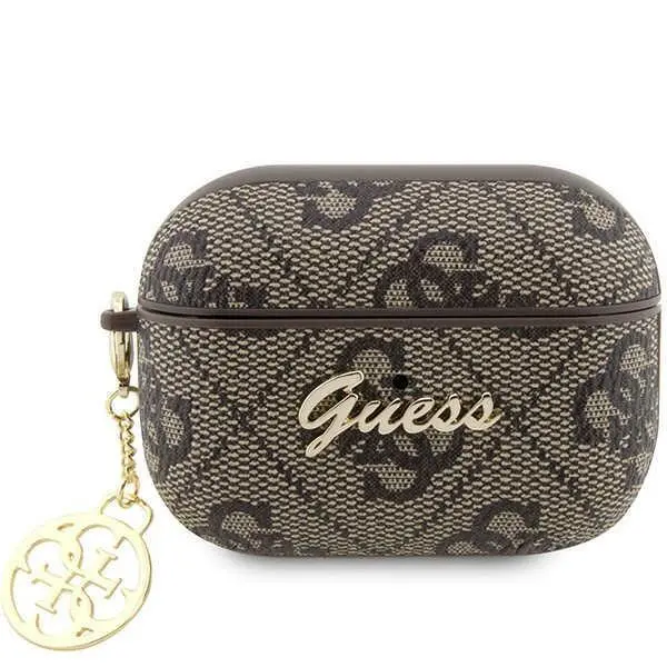 Etui na słuchawki Guess 4G Charm Collection GUAP2G4GSMW do AirPods Pro 2 Brązowy