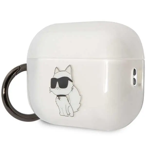 Etui na słuchawki Karl Lagerfeld Ikonik Choupette KLAP2HNCHTCT do AirPods Pro 2 Biały