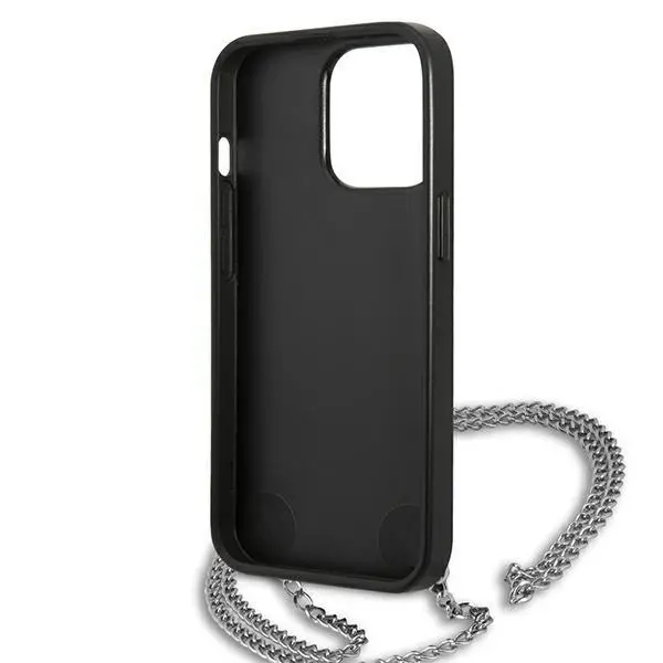 Etui Karl Lagerfeld Leather Textured and Chain KLHCP13XPMK do iPhone 13 Pro Max