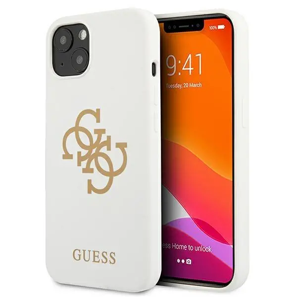 Etui Guess Silicone 4G Logo GUHCP13SLS4GGWH do iPhone 13 mini