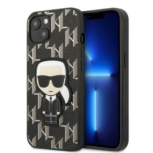 Etui Karl Lagerfeld Monogram Ikonik Patch KLHCP13MPMNIKBK do iPhone 13