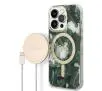 Ładowarka indukcyjna Guess GUBPP14LHJEACSA  ładowarka indukcyjna + etui Jungle MagSafe do iPhone 14 Pro
