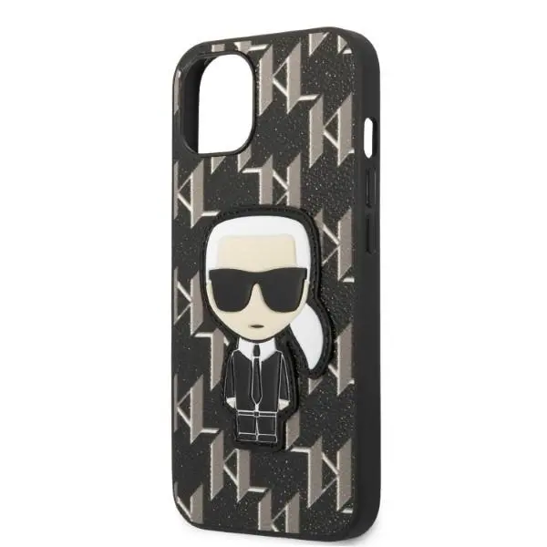 Etui Karl Lagerfeld Monogram Ikonik Patch KLHCP13SPMNIKBK do iPhone 13 mini
