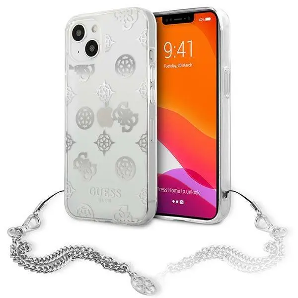 Etui Guess Peony Chain Collection GUHCP13SKSPESI do iPhone 13 mini