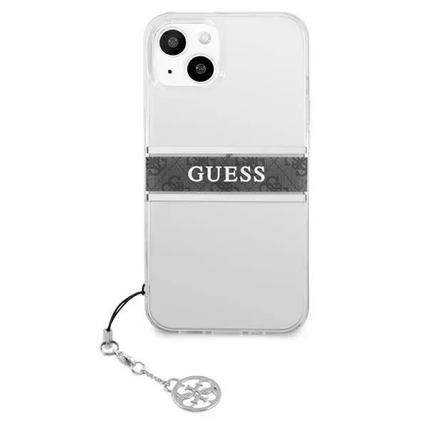 Etui Guess 4G Grey Strap Charm GUHCP13SKB4GGR do iPhone 13 mini