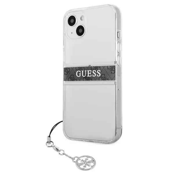 Etui Guess 4G Grey Strap Charm GUHCP13SKB4GGR do iPhone 13 mini