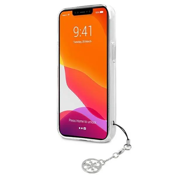 Etui Guess 4G Grey Strap Charm GUHCP13SKB4GGR do iPhone 13 mini