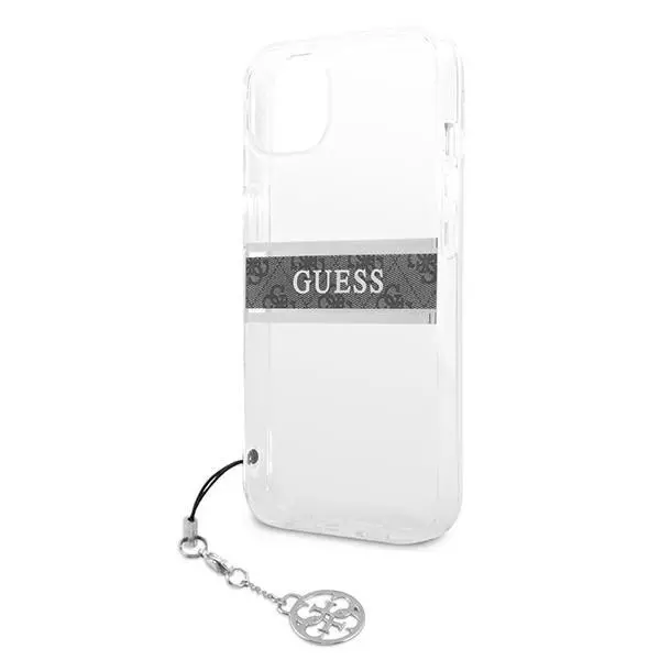 Etui Guess 4G Grey Strap Charm GUHCP13SKB4GGR do iPhone 13 mini