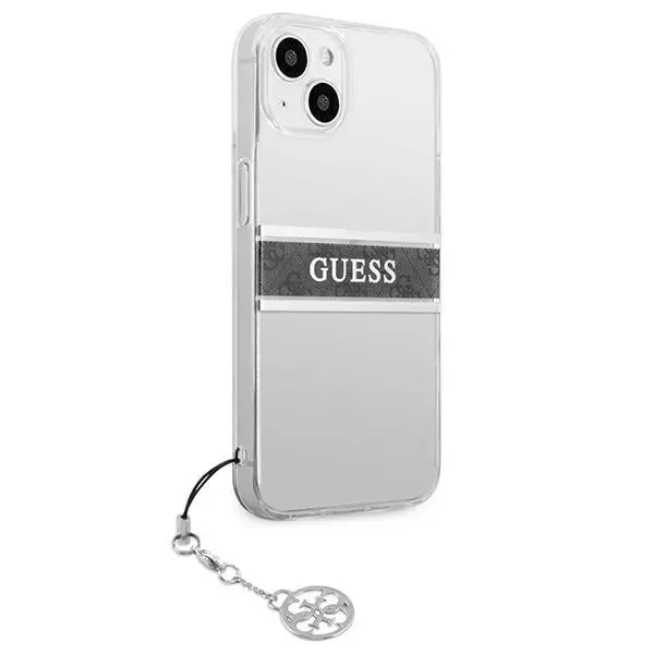 Etui Guess 4G Grey Strap Charm GUHCP13SKB4GGR do iPhone 13 mini