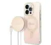 Zestaw Guess GUBPP14LH4EACSP  ładowarka indukcyjna + etui 4G Print MagSafe do iPhone 14 Pro