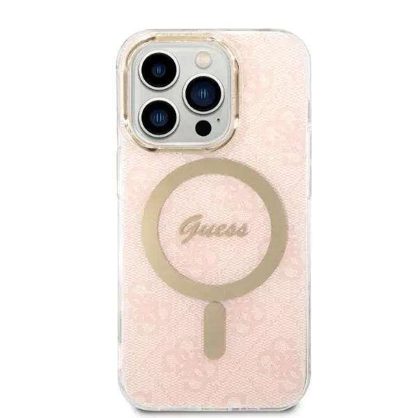 Zestaw Guess GUBPP14LH4EACSP ładowarka indukcyjna + etui 4G Print MagSafe do iPhone 14 Pro