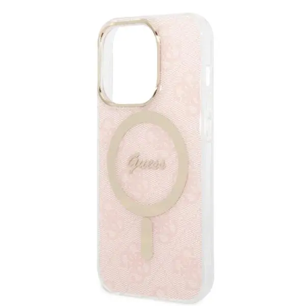 Zestaw Guess GUBPP14LH4EACSP ładowarka indukcyjna + etui 4G Print MagSafe do iPhone 14 Pro