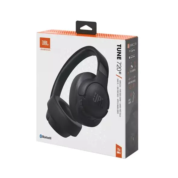 Słuchawki bezprzewodowe JBL Tune 720BT Nauszne Bluetooth 5.3 Czarny