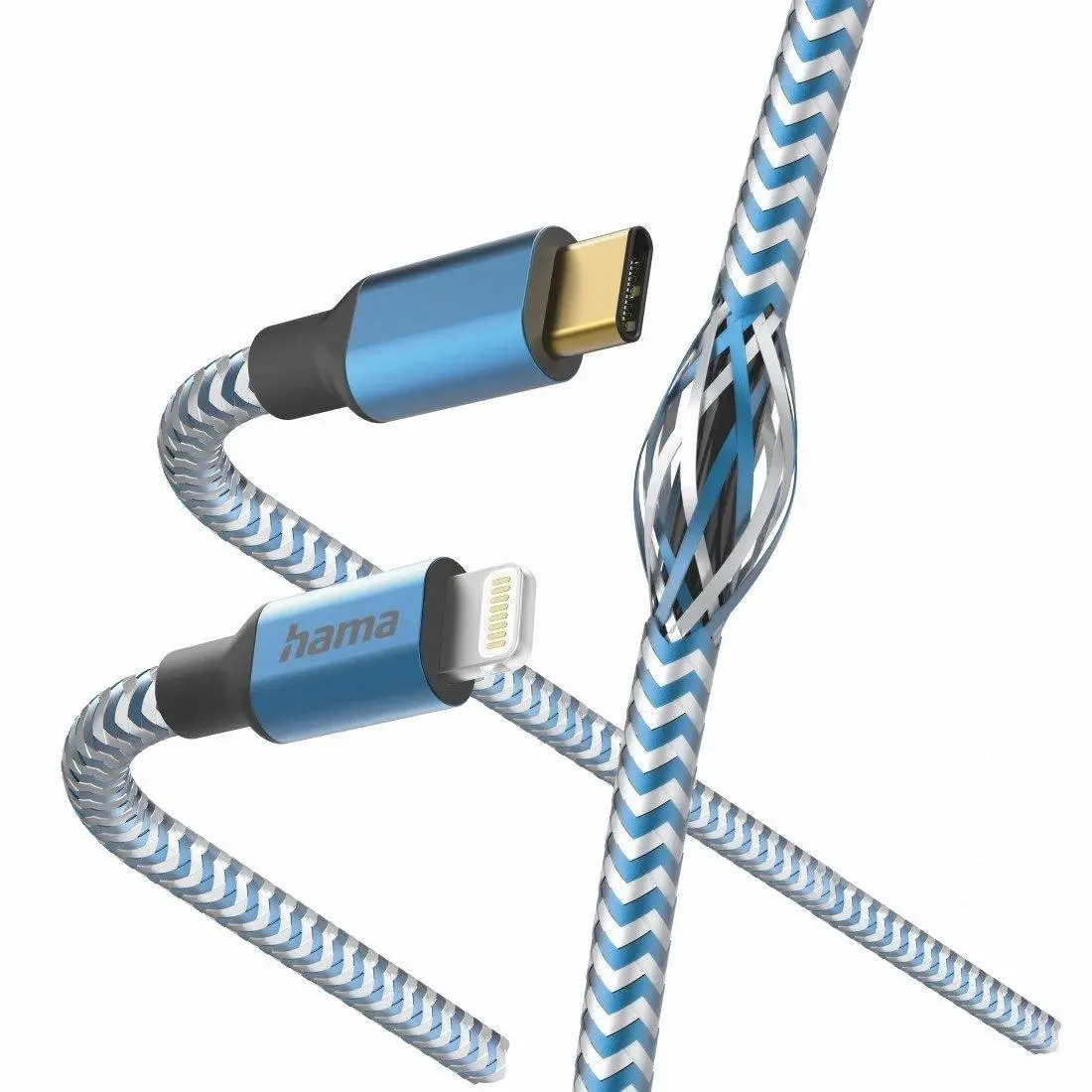 Kabel Hama Reflected Lightning do USB-C 1,5m Niebieski