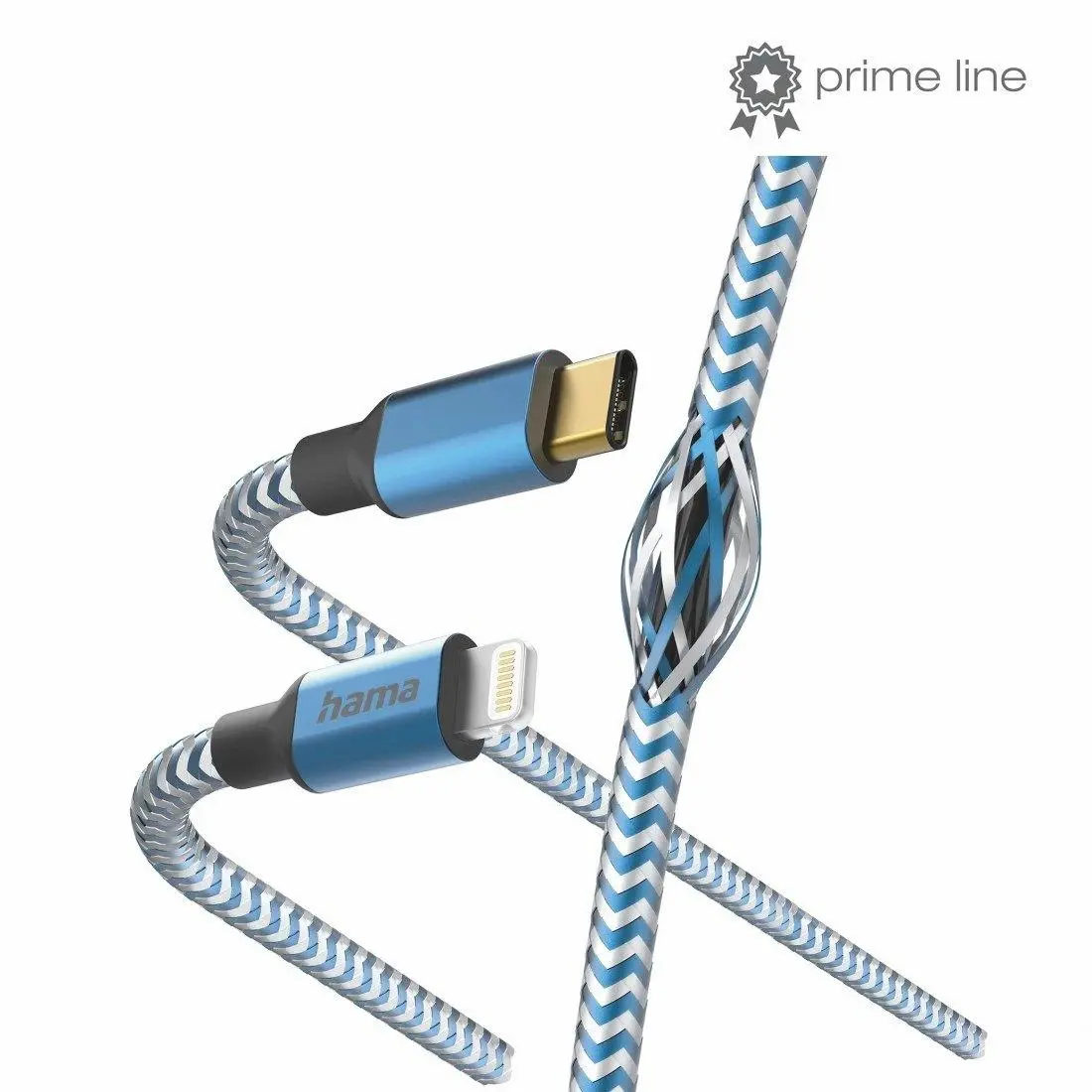 Kabel Hama Reflected Lightning do USB-C 1,5m Niebieski