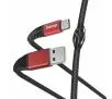 Kabel Hama Extreme USB-C do USB 1,5m Czarno-czerwony