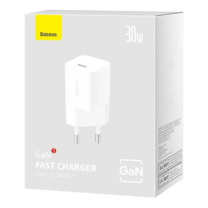 Ładowarka sieciowa Baseus GaN5 mini 30W Biały