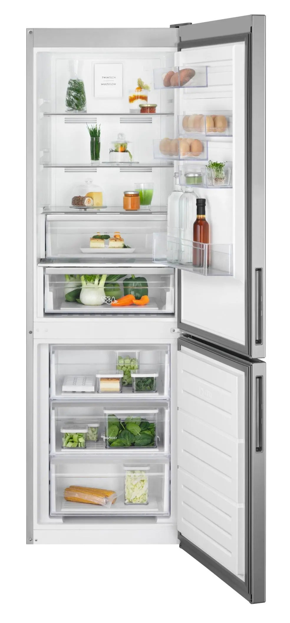 Lodówka Electrolux 600 LNC7ME32X3 Inteligentny No Frost 186cm Szuflada z kontrolą wilgotności Stalowy