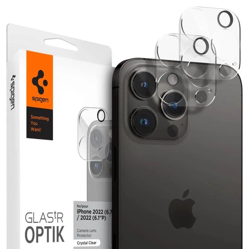 Szkło hartowane Spigen AGL05228 na aparat Glas tR Optik do iPhone 14Pro/14 Pro Max przezroczyste - 2 – pack