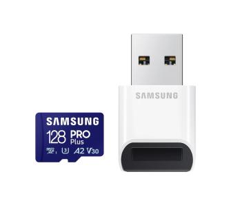 Karta pamięci Samsung PRO Plus microSDXC 128 GB U3 A2 V30 + czytnik