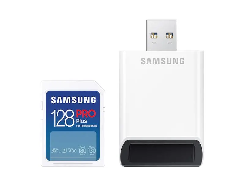 Karta pamięci Samsung PRO Plus SD 128GB UHS-I U3 + czytnik