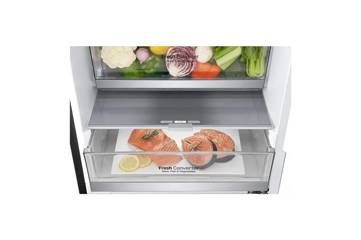 Lodówka LG GBB92MCB2P Pełny No Frost 203cm Szuflada z kontrolą wilgotności Czarny mat