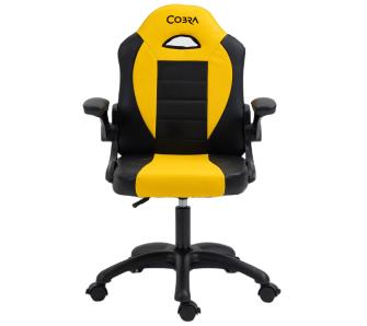 Fotel Cobra Junior Pro - dla dzieci - skóra ECO - do 100kg - żółto-czarny