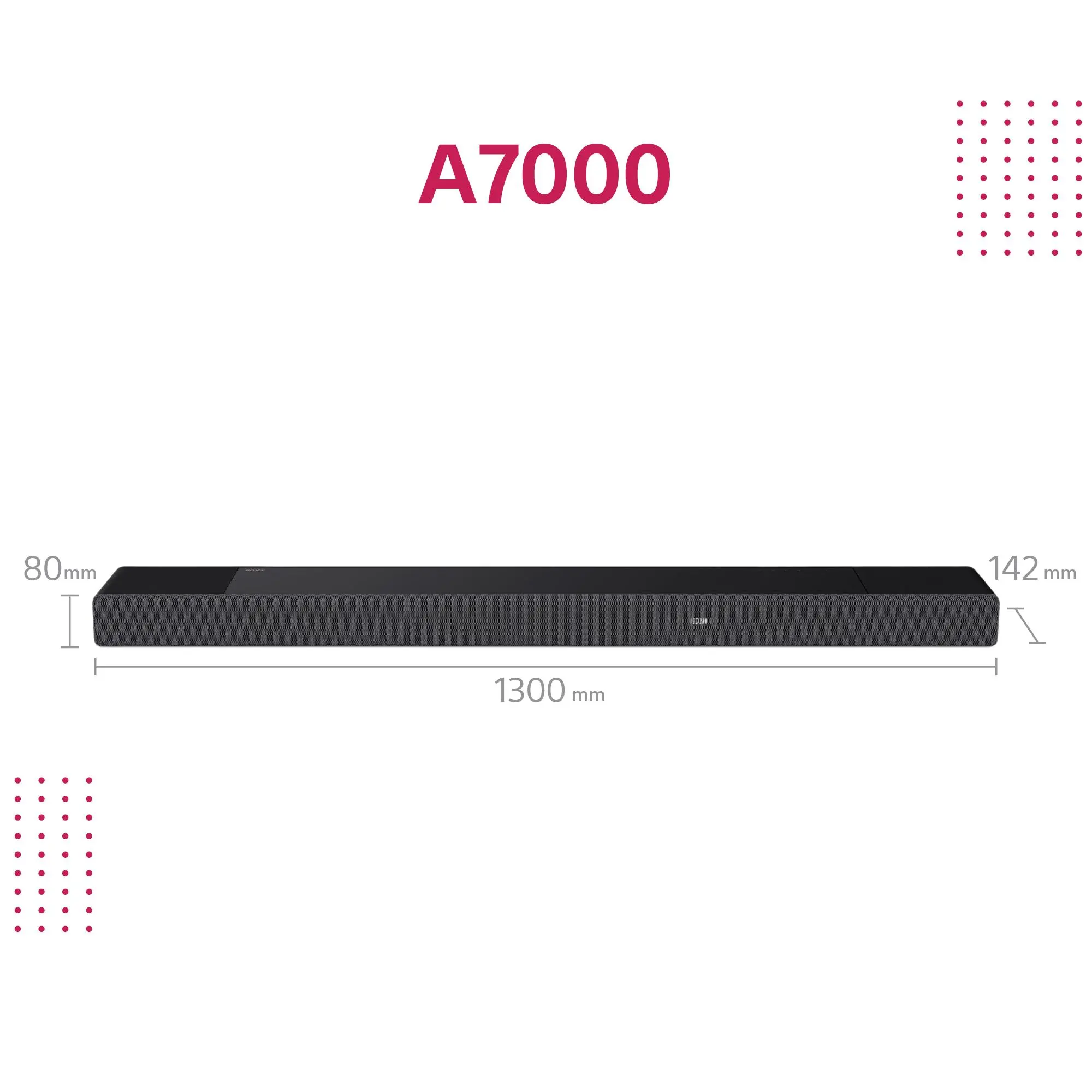 Soundbar Sony HT-A7000 7.1.2 Wi-Fi Bluetooth AirPlay Chromecast Dolby Atmos DTS X+ subwoofer SA-SW3 + głośniki SA-RS3S