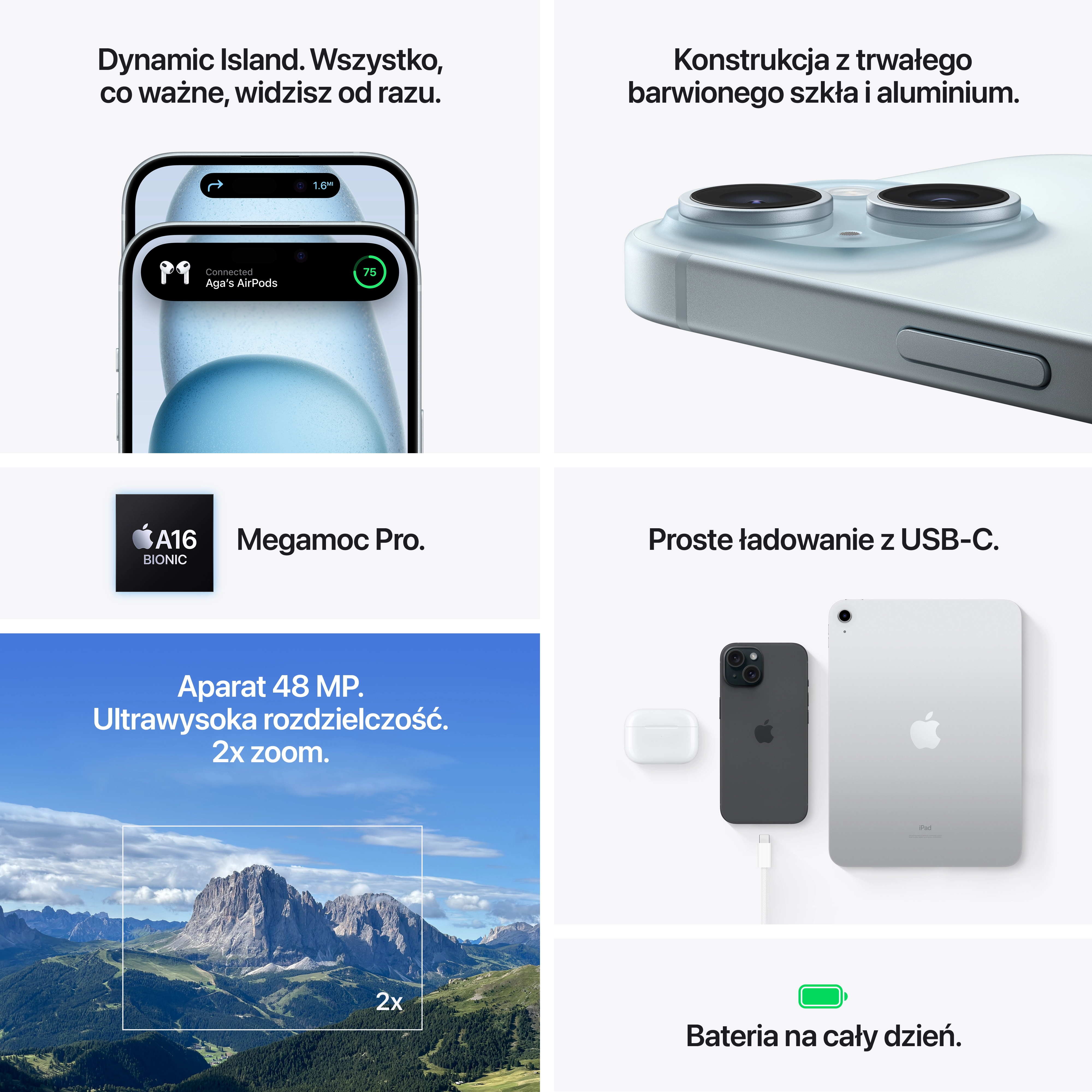 Apple iPhone 15 Plus 512GB 6,7" 48Mpix Żółty