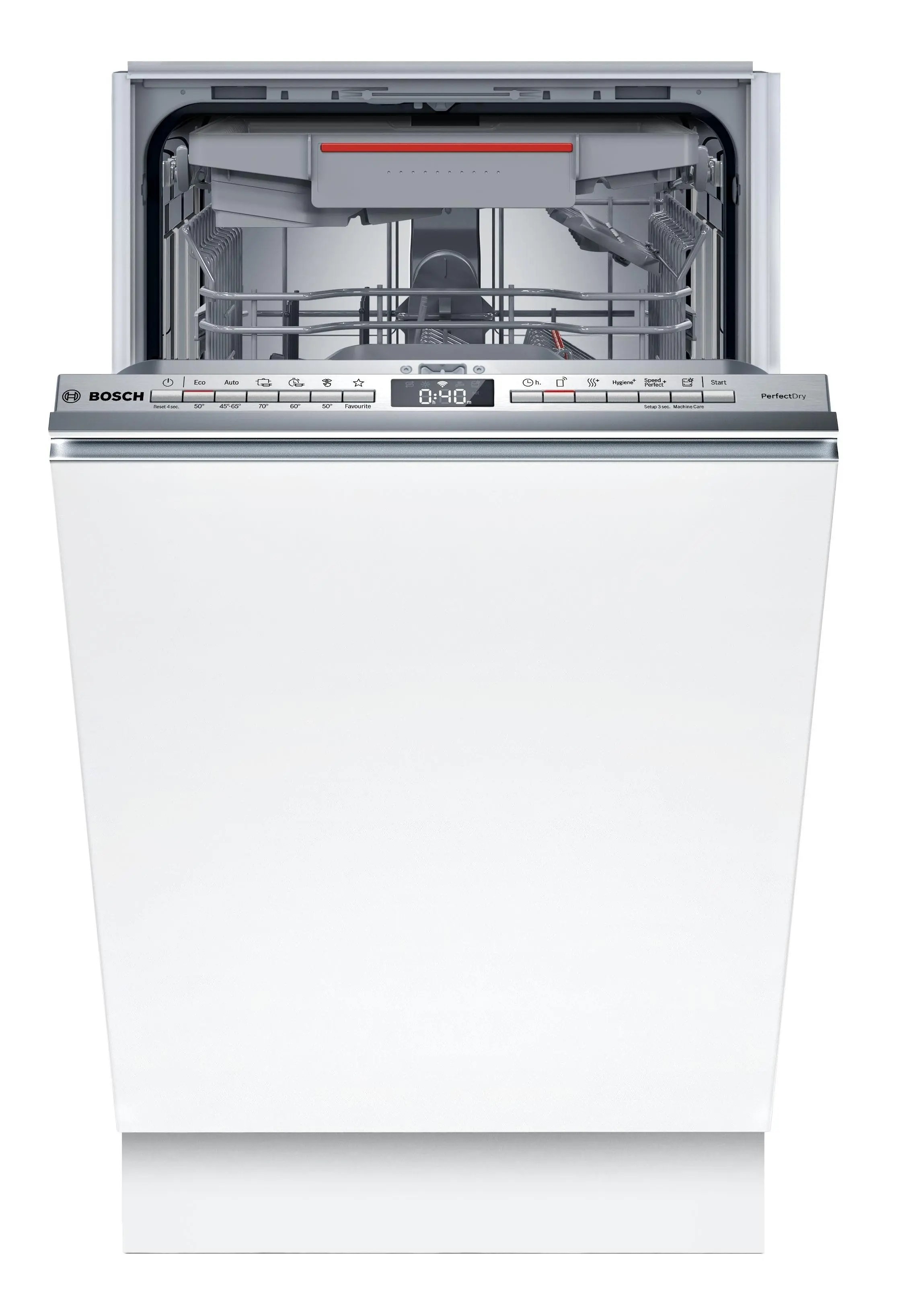 Bosch Serie 6 SPV6YMX01E 45cm Automatyczne otwieranie drzwi Szuflada na sztućce Zdalne sterowanie