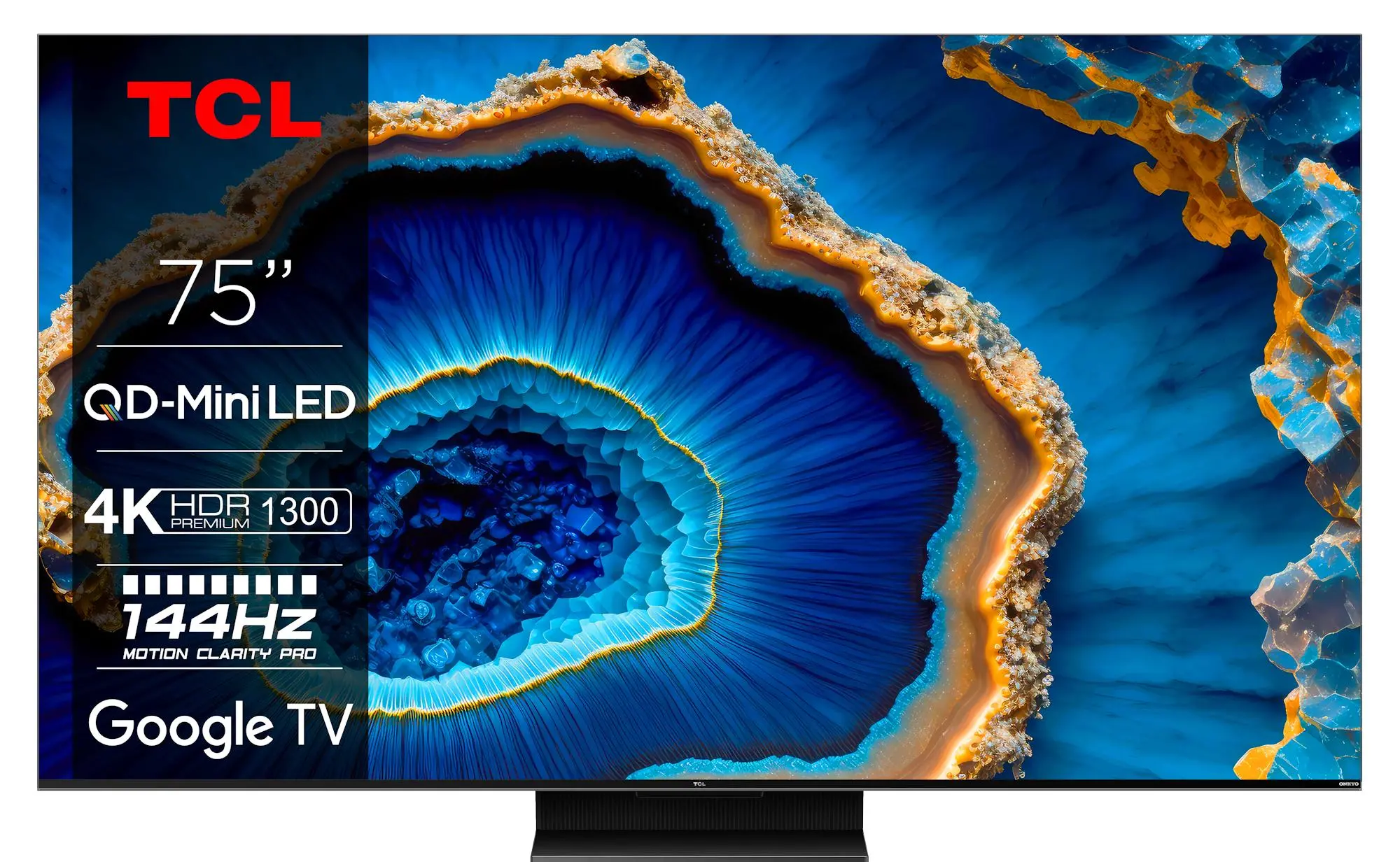 Telewizor TCL QD-Mini LED 75C805 75" QLED 4K 144Hz Google TV Dolby Vision IQ Dolby Atmos HDMI 2.1 DVB-T2