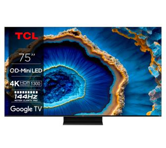 Telewizor TCL QD-Mini LED 75C805 75" QLED 4K 144Hz Google TV Dolby Vision IQ Dolby Atmos HDMI 2.1 DVB-T2